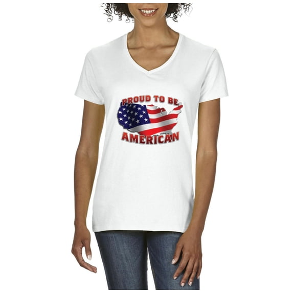 Normal is Boring - Women's T-Shirt V-Neck Short Sleeve, up to Women Size 3XL - American Proud to Be US Flag