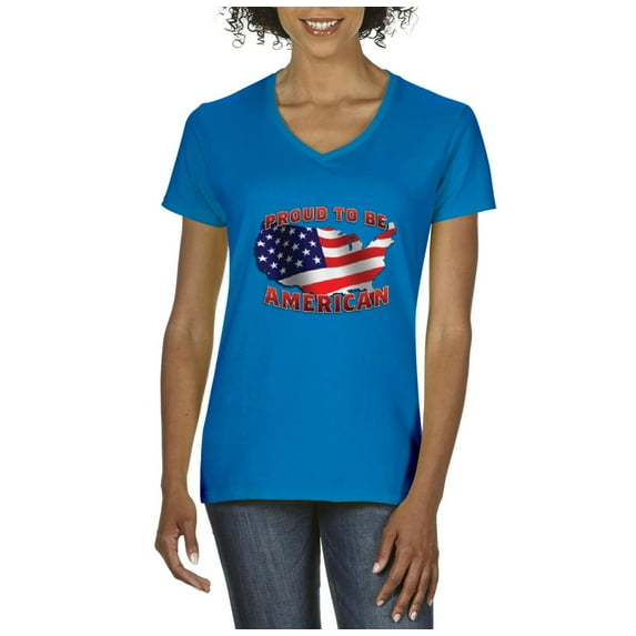 Normal is Boring - Women's T-Shirt V-Neck Short Sleeve, up to Women Size 3XL - American Proud to Be US Flag