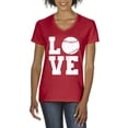 thumbnail image 1 of Normal is Boring - Women's T-Shirt V-Neck Short Sleeve, up to Women Size 3XL - Baseball, 1 of 5
