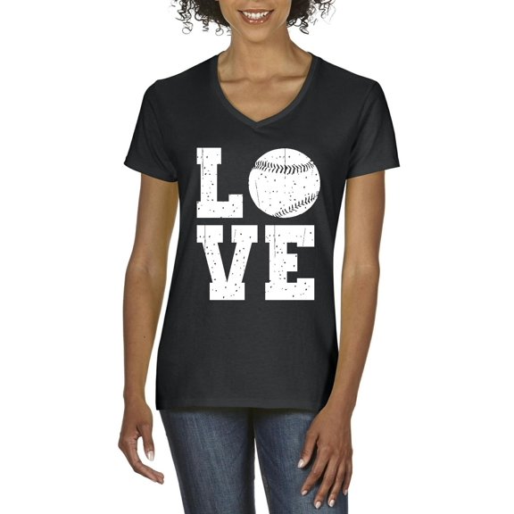 NIB - Women's T-Shirt V-Neck Short Sleeve - Baseball