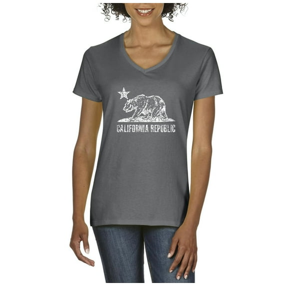 Normal is Boring - Women's T-Shirt V-Neck Short Sleeve, up to Women Size 3XL - California Bear