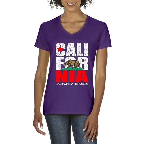 Normal is Boring - Women's T-Shirt V-Neck Short Sleeve, up to Women Size 3XL - California Cali