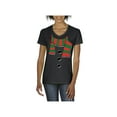 thumbnail image 1 of NIB - Women's T-Shirt V-Neck Short Sleeve - Christmas Snowman Scarf, 1 of 5