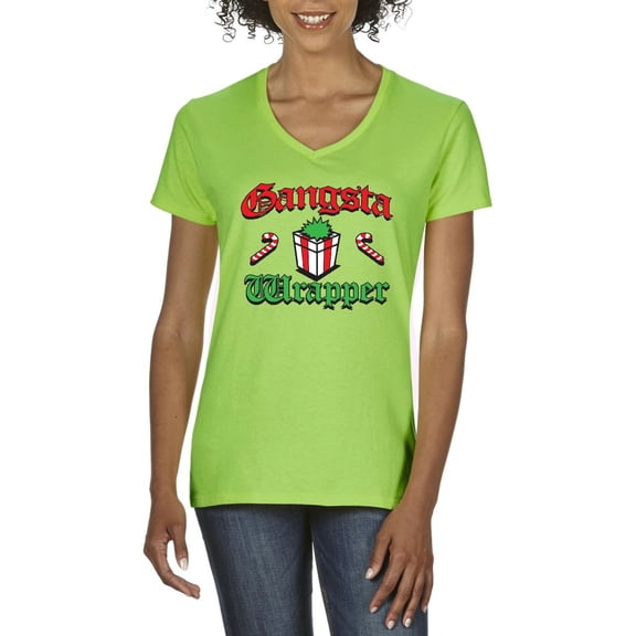 Normal is Boring - Women's T-Shirt V-Neck Short Sleeve, up to Women Size 3XL - Christmas Wrapper