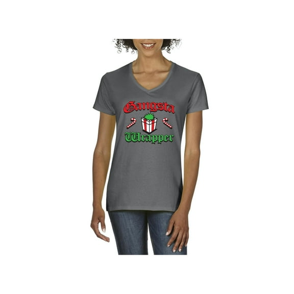 Normal is Boring - Women's T-Shirt V-Neck Short Sleeve, up to Women Size 3XL - Christmas Wrapper