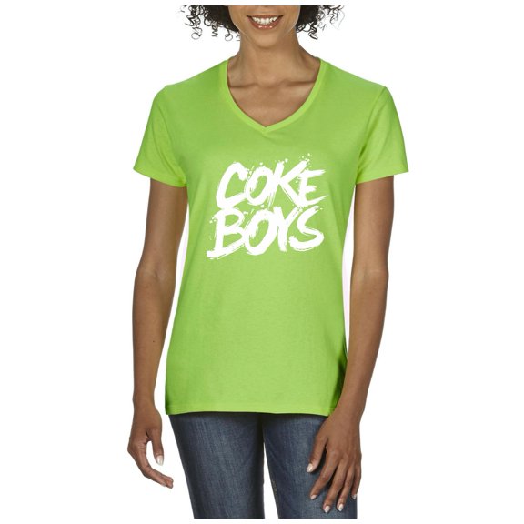 NIB - Women's T-Shirt V-Neck Short Sleeve - Coke Boys