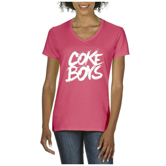 NIB - Women's T-Shirt V-Neck Short Sleeve - Coke Boys