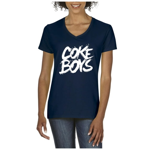 Normal is Boring - Women's T-Shirt V-Neck Short Sleeve, up to Women Size 3XL - Coke Boys