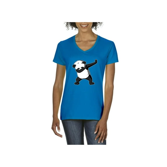 Normal is Boring - Women's T-Shirt V-Neck Short Sleeve, up to Women Size 3XL - Dancing Panda