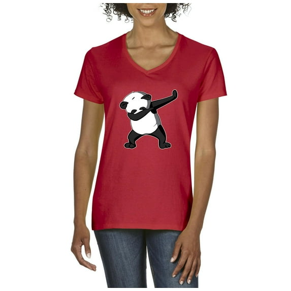 Normal is Boring - Women's T-Shirt V-Neck Short Sleeve, up to Women Size 3XL - Dancing Panda