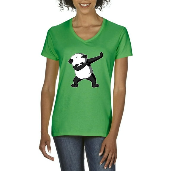 Normal is Boring - Women's T-Shirt V-Neck Short Sleeve, up to Women Size 3XL - Dancing Panda
