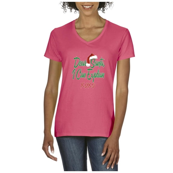 Normal is Boring - Women's T-Shirt V-Neck Short Sleeve, up to Women Size 3XL - Dear Santa