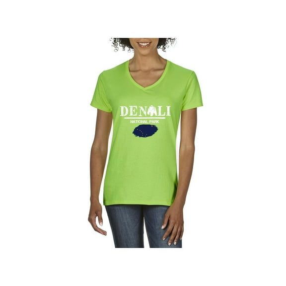 Normal is Boring - Women's T-Shirt V-Neck Short Sleeve, up to Women Size 3XL - Denali National Park