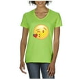 thumbnail image 1 of Normal is Boring - Women's T-Shirt V-Neck Short Sleeve, up to Women Size 3XL - Emoji Winky Face, 1 of 5