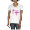 thumbnail image 1 of NIB - Women's T-Shirt V-Neck Short Sleeve - Fight Breast Cancer, 1 of 5