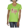 thumbnail image 1 of NIB - Women's T-Shirt V-Neck Short Sleeve - Fight Breast Cancer, 1 of 5