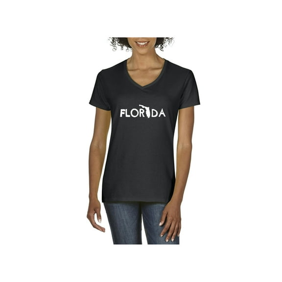 Normal is Boring - Women's T-Shirt V-Neck Short Sleeve, up to Women Size 3XL - Florida