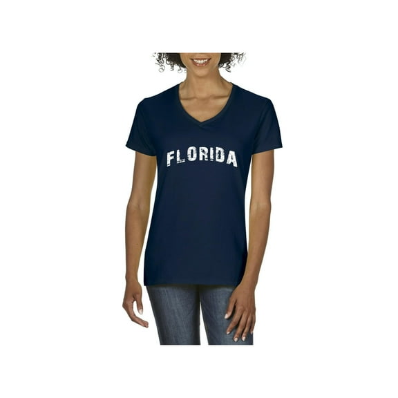 Normal is Boring - Women's T-Shirt V-Neck Short Sleeve, up to Women Size 3XL - Florida