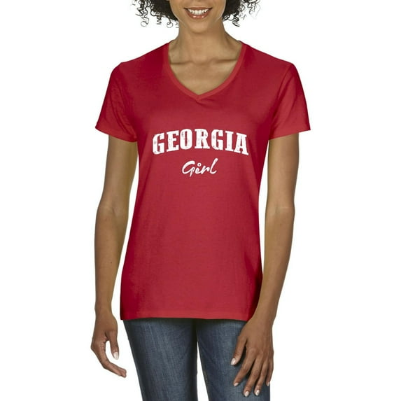 Normal is Boring - Women's T-Shirt V-Neck Short Sleeve, up to Women Size 3XL - Georgia Girl