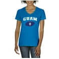 thumbnail image 1 of NIB - Women's T-Shirt V-Neck Short Sleeve - Guam Flag, 1 of 5