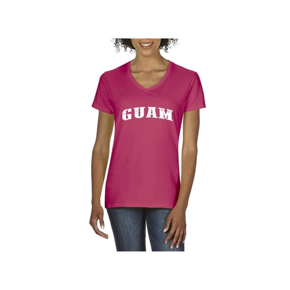 Normal is Boring - Women's T-Shirt V-Neck Short Sleeve, up to Women Size 3XL - Guam