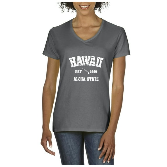 Normal is Boring - Women's T-Shirt V-Neck Short Sleeve, up to Women Size 3XL - Hawaii