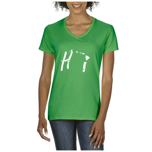 Normal is Boring - Women's T-Shirt V-Neck Short Sleeve, up to Women Size 3XL - Hawaii