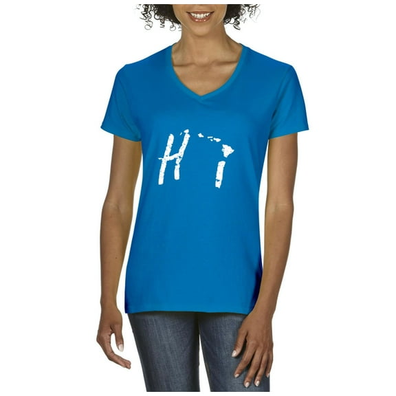 Normal is Boring - Women's T-Shirt V-Neck Short Sleeve, up to Women Size 3XL - Hawaii