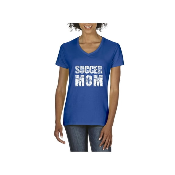 NIB - Women's T-Shirt V-Neck Short Sleeve - Soccer Mom