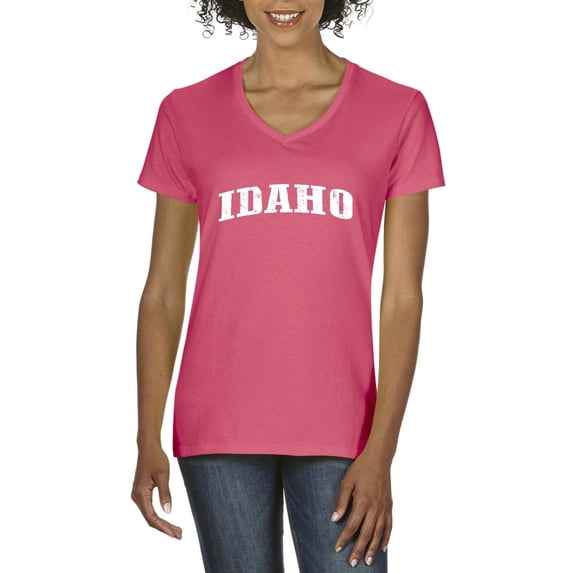 Normal is Boring - Women's T-Shirt V-Neck Short Sleeve, up to Women Size 3XL - Idaho