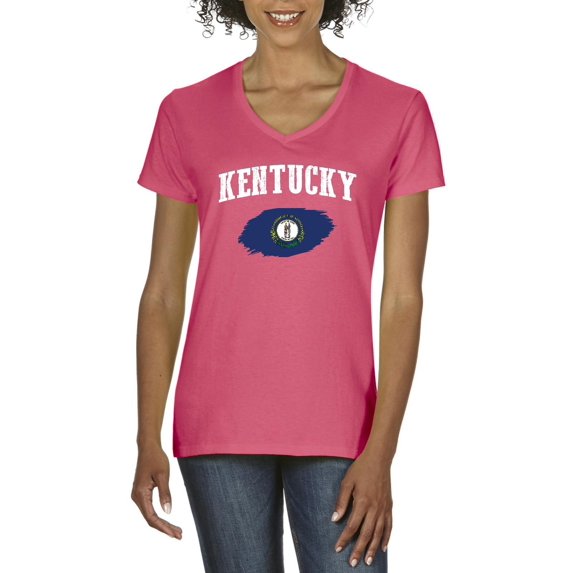 Normal is Boring - Women's T-Shirt V-Neck Short Sleeve, up to Women Size 3XL - Kentucky