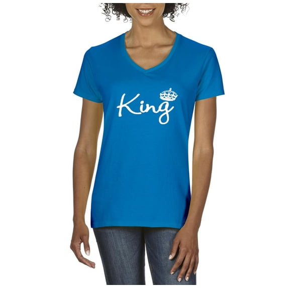 Normal is Boring - Women's T-Shirt V-Neck Short Sleeve, up to Women Size 3XL - King Crown