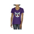 thumbnail image 1 of Normal is Boring - Women's T-Shirt V-Neck Short Sleeve, up to Women Size 3XL - Kitty, 1 of 5
