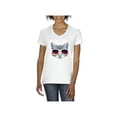 thumbnail image 1 of Normal is Boring - Women's T-Shirt V-Neck Short Sleeve, up to Women Size 3XL - Kitty, 1 of 5
