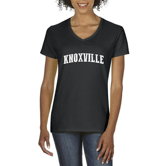 NIB - Women's T-Shirt V-Neck Short Sleeve - Knoxville TN Tennessee Flag