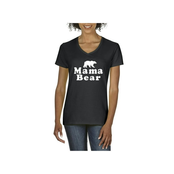 Normal is Boring - Women's T-Shirt V-Neck Short Sleeve, up to Women Size 3XL - Mama Bear