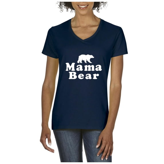 Normal is Boring - Women's T-Shirt V-Neck Short Sleeve, up to Women Size 3XL - Mama Bear