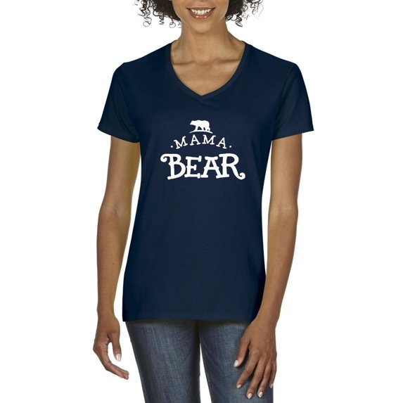 NIB - Women's T-Shirt V-Neck Short Sleeve - Mama Bear