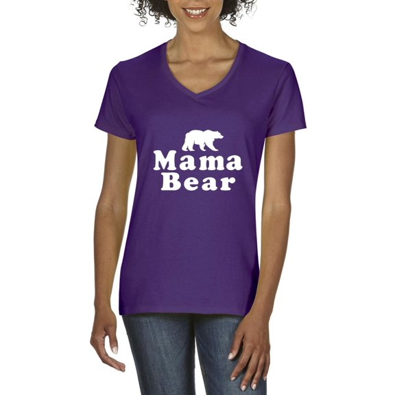 Normal is Boring - Women's T-Shirt V-Neck Short Sleeve, up to Women Size 3XL - Mama Bear