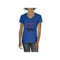 thumbnail image 1 of Normal is Boring - Women's T-Shirt V-Neck Short Sleeve, up to Women Size 3XL - Meow Cute Cat Kitty, 1 of 5