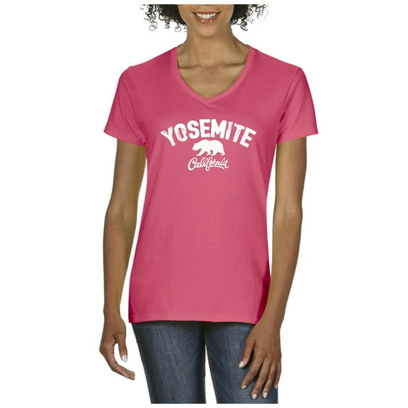 IWPF - Women's T-Shirt V-Neck Short Sleeve - NATIONAL PARK Yosemite