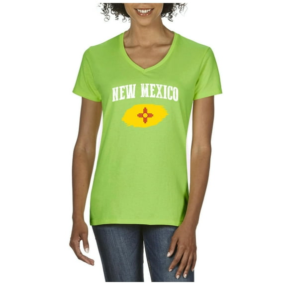 Normal is Boring - Women's T-Shirt V-Neck Short Sleeve, up to Women Size 3XL - New Mexico