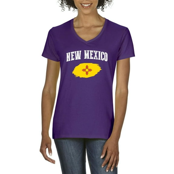 Normal is Boring - Women's T-Shirt V-Neck Short Sleeve, up to Women Size 3XL - New Mexico