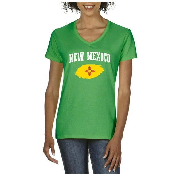 Normal is Boring - Women's T-Shirt V-Neck Short Sleeve, up to Women Size 3XL - New Mexico
