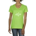 thumbnail image 1 of NIB - Women's T-Shirt V-Neck Short Sleeve - Ohio Map, 1 of 5
