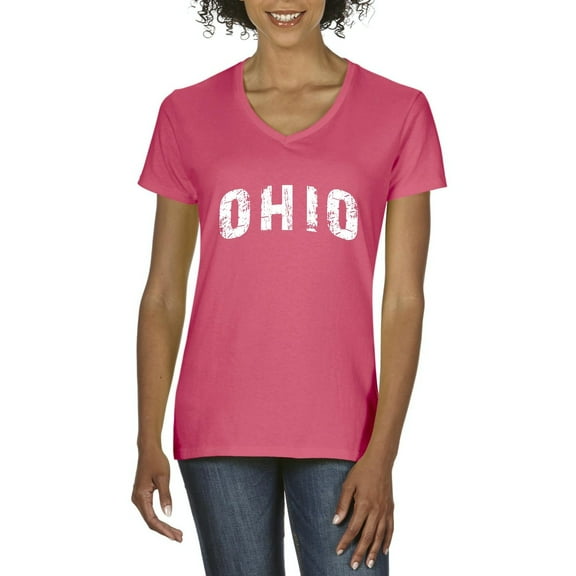 Normal is Boring - Women's T-Shirt V-Neck Short Sleeve, up to Women Size 3XL - Ohio