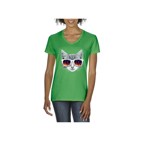 Normal is Boring - Women's T-Shirt V-Neck Short Sleeve, up to Women Size 3XL - Panda