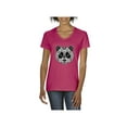 thumbnail image 1 of Normal is Boring - Women's T-Shirt V-Neck Short Sleeve, up to Women Size 3XL - Panda, 1 of 5