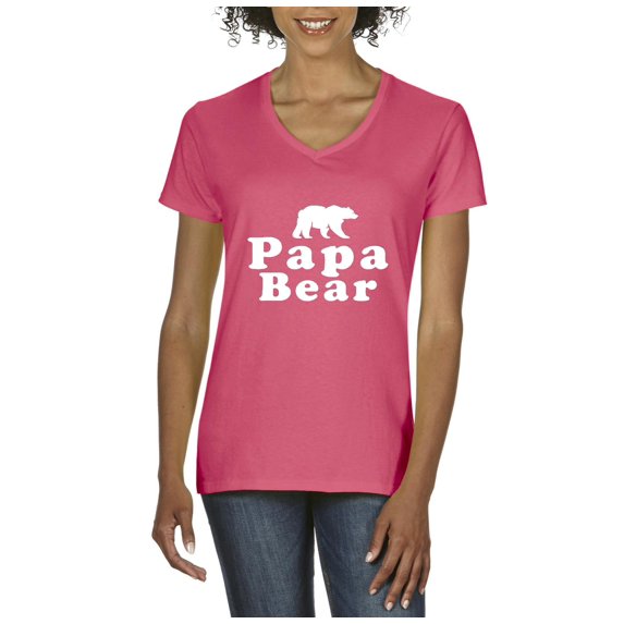 Normal is Boring - Women's T-Shirt V-Neck Short Sleeve, up to Women Size 3XL - Papa Bear