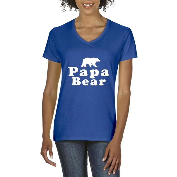 Normal is Boring - Women's T-Shirt V-Neck Short Sleeve, up to Women Size 3XL - Papa Bear